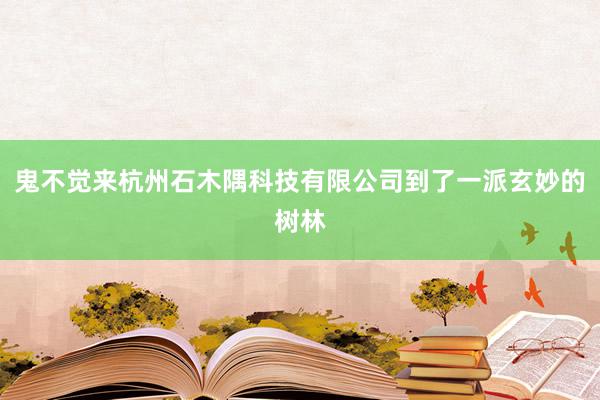 鬼不觉来杭州石木隅科技有限公司到了一派玄妙的树林