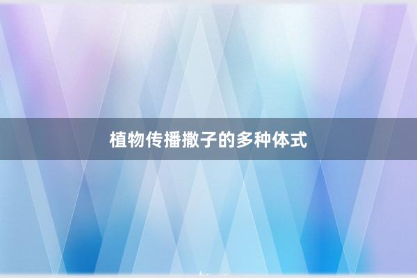植物传播撒子的多种体式