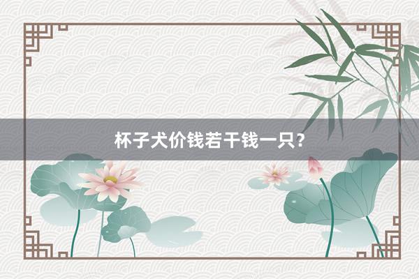 杯子犬价钱若干钱一只？